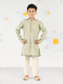 Boy's Mint Green Silk Kurta Pyjama Set