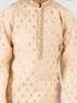 Boy's Peach Silk Kurta Pyjama Set