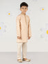 Boy's Peach Silk Kurta Pyjama Set