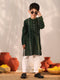 Boy's' Bottle Green Kurta Pyjama Set
