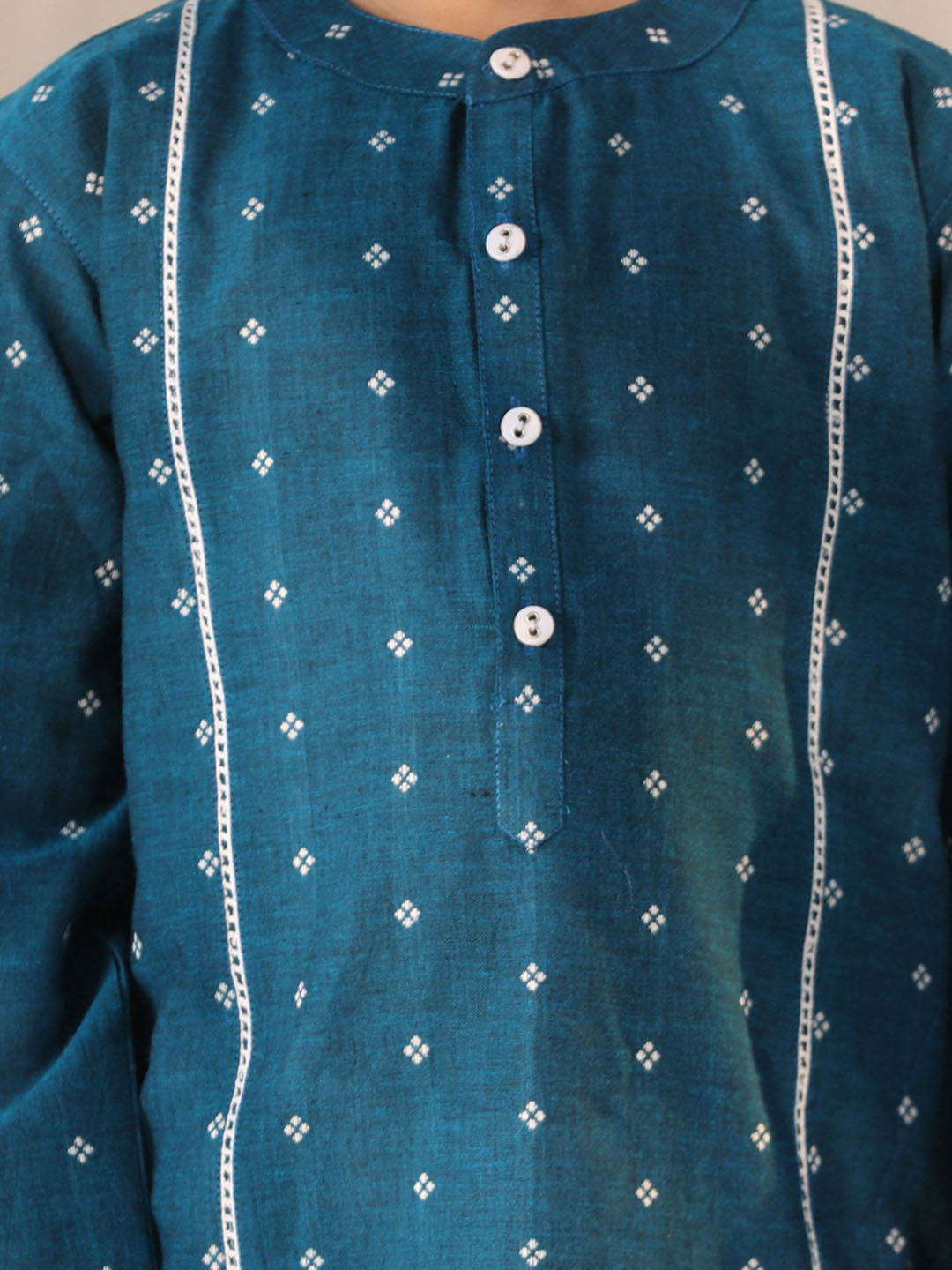 Boy's' Turquoise Kurta Pyjama Set