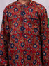 Boy's' Rust Brown Floral Kurta Pyjama Set