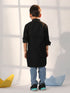 Boy's' Black Denim Kurta