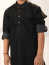 Boy's' Black Denim Kurta