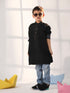 Boy's' Black Denim Kurta