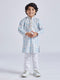 Boy's' Aqua Kurta And Pyjama Set