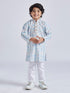 Boy's' Aqua Kurta And Pyjama Set