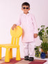 Boy's' Pink And White Kurta And Pyjama Set