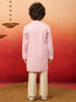 Boys Onion Linen Chikankari Kurta Pajama Set