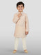 Boy's Peach Kurta And Pyjama Set