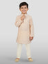 Boy's Peach Kurta And Pyjama Set