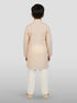 Boy's Peach Kurta And Pyjama Set