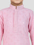 Boy's Pink Kurta And Pyjama Set