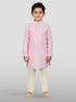 Boy's Pink Kurta And Pyjama Set