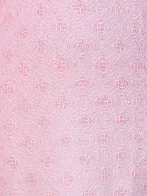 Boy's Pink Kurta And Pyjama Set