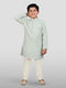 Boy's' Pista Green Kurta And Pyjama Set