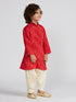 Boy's' Red Kurta And Patiala Set