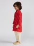 Boy's' Red Kurta And Patiala Set