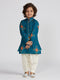 Boy's' Blue Kurta And Patiala Set
