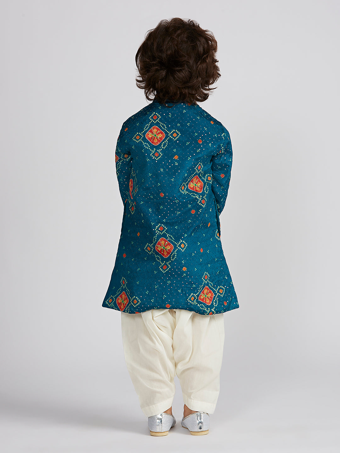 Boy's' Blue Kurta And Patiala Set