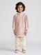 Boy's' Peach Kurta And Patiala Set