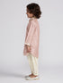 Boy's' Peach Kurta And Patiala Set
