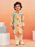 Boy's' Multicolour Kurta And Pyjama Set