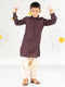 Boy's' Purple Kurta And Patiala Set