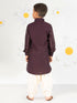 Boy's' Purple Kurta And Patiala Set