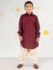 Boy's' Wine Kurta And Patiala Set
