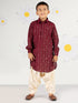 Boy's' Wine Kurta And Patiala Set