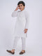 Boy's' White Kurta And Pyjama Set