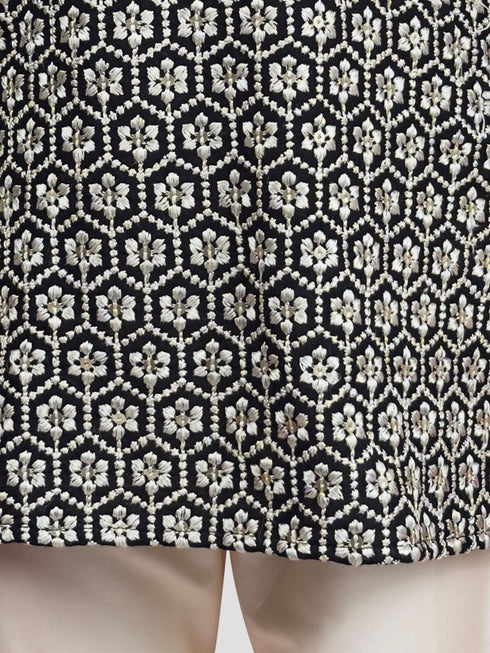 Boy's' Black Kurta And Pyjama Set