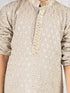 Boy's Grey Kurta Pyjama Set With Sequin Embroidery
