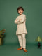 Boy's Off White Kurta And Pyjama Set