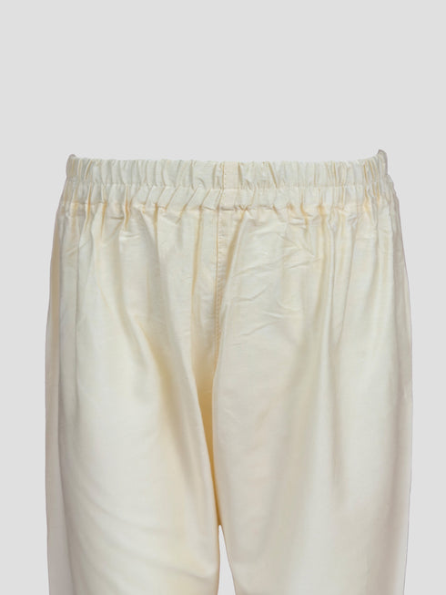 Boy's Off White Kurta And Pyjama Set