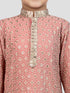 Boy's Peach Kurta And Pyjama Set