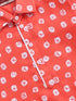Boy's Orange Floral Linen Slub Kurta Patiala Set