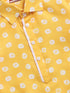 Boy's Yellow Floral Linen Slub Kurta Patiala Set
