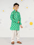 Boy's Green Cotton Kurta Patiala Set