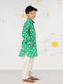 Boy's Green Cotton Kurta Patiala Set