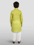 Boy's Mehendi Green Kurta And Pyjama Set