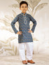 Boy's Blue Cotton Kurta Pyjama Set
