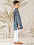 Boy's Blue Cotton Kurta Pyjama Set