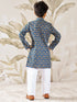 Boy's Blue Cotton Kurta Pyjama Set