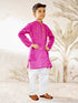 Boy's Purple Cotton Kurta Pyjama Set
