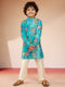 Boys Blue Sequin Kurta Pajama Set