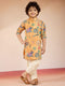 Boys Yellow Sequin Kurta Pajama Set