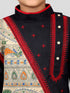 Boys Black Cotton Embroidered Kurta Pyjama Set