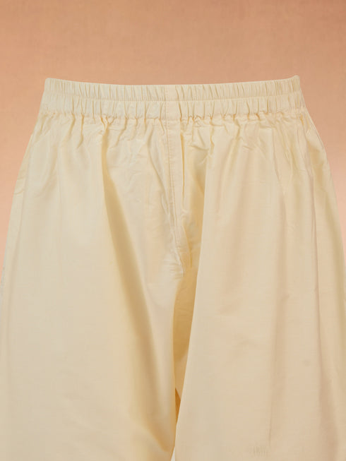 Boy's Green Satin Kurta Set